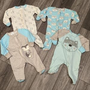 3/$20 Gerber 4-Pack Footed Sleepers